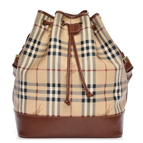 burberry haymarket drawstring bucket bag|vintage Burberry bags for women.